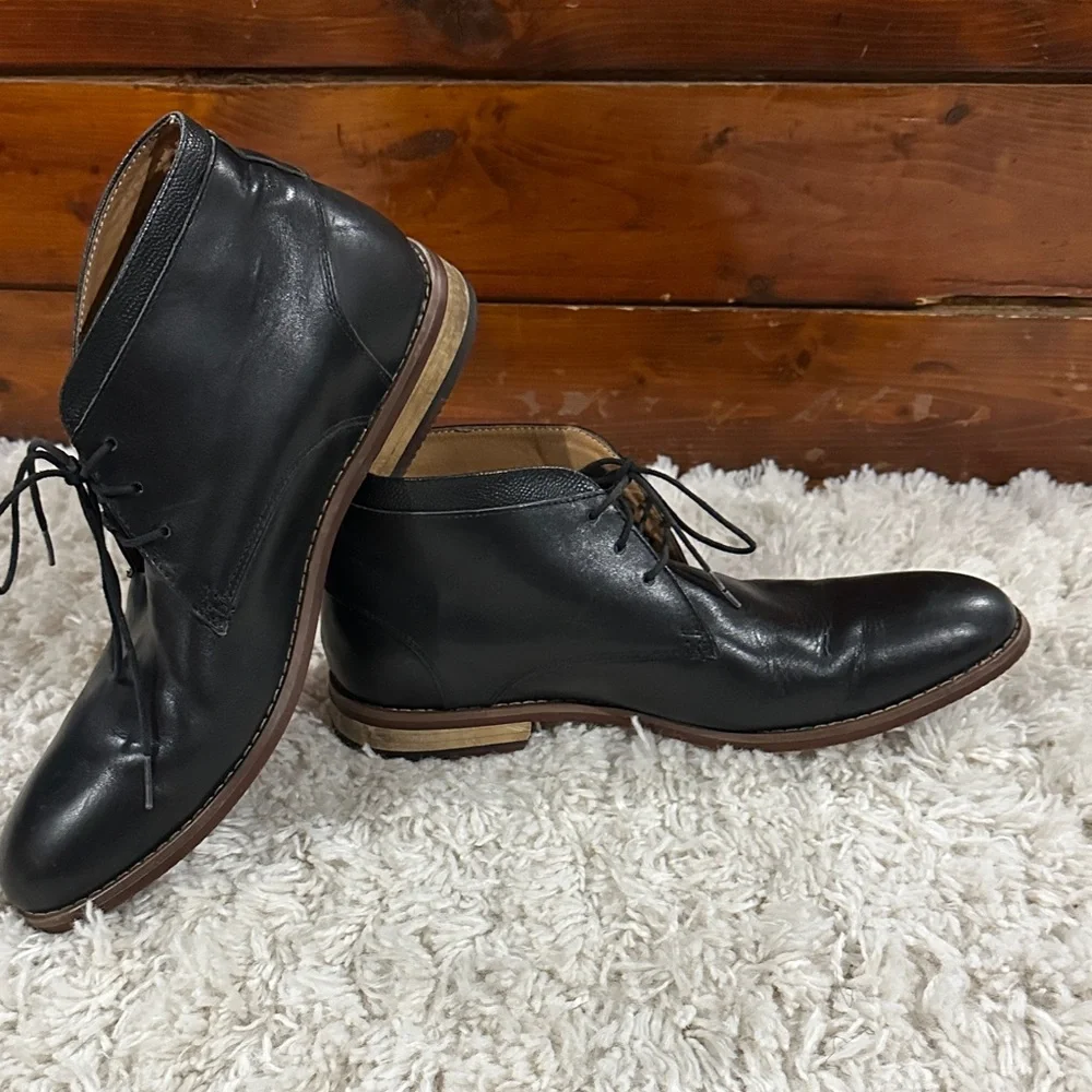 ALDO Black Leather Chukka Boots for Men - Picture 4 of 8